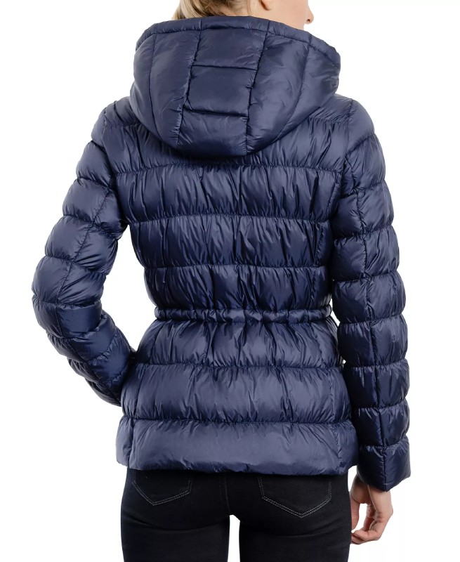 Women’s Hooded Navy Blue Puffer Coat