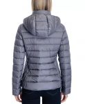 Women’s Hooded Packable Grey Puffer Jacket
