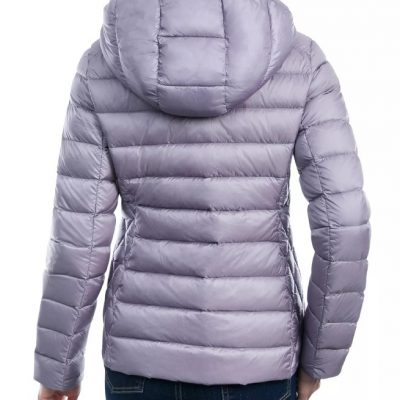Women’s Hooded Packable Light Grey Jacket