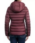 Women’s Hooded Packable Maroon Puffer Jacket