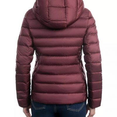 Women’s Hooded Packable Maroon Jacket