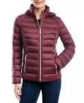Women’s Hooded Packable Maroon Puffer Jacket