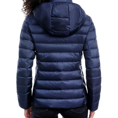Women’s Hooded Packable Navy Blue Jacket