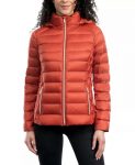 Women’s Hooded Packable Orange Jacket