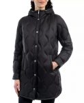 Women’s Hooded Quilted Black Puffer Coat