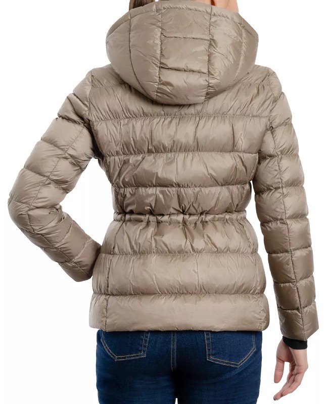 Women’s Hooded Taupe Coat