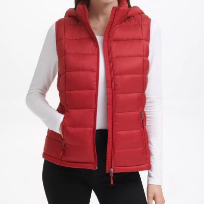 Women's Packable Hooded Down Puffer Vest