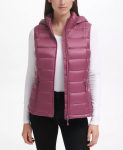 Women’s Packable Hooded Plumberry Puffer Vest