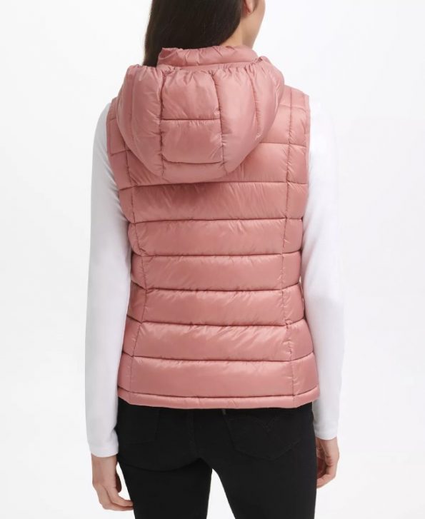 Women’s Packable Hooded Rose Puffer Vest The Puffer Jackets