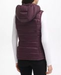 Women’s Packable Hooded Purple Puffer Vest