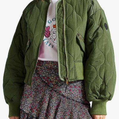 Aelexis Onion Quilted Bomber Jacket