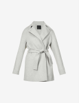 Relaxed Fit Self Tie Wool Cashmere Blend Coat