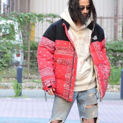 USA Bandana Puffer Red Jacket