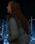 Holly Alberg Murder In A Small Town Grey Puffer Jacket