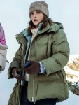 Giovanna Deluca Anthracite Green Puffer Jacket