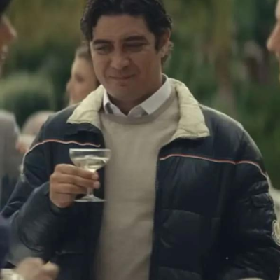 Riccardo Scamarcio Race For Glory 2024 Black Puffer Jacket