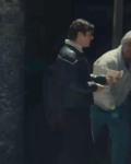 Riccardo Scamarcio Race For Glory 2024 Black Puffer Jacket