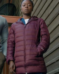 Parallel 2024 Danielle Deadwyler Purple Puffer Jacket
