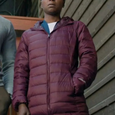 Parallel 2024 Danielle Deadwyler Purple Puffer Jacket