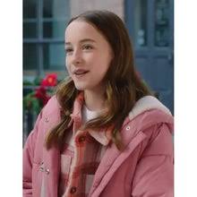 Falling Like Snowflakes 2024 Ava Weiss Pink Puffer Jacket