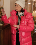 Elsbeth Tascioni Elsbeth Pink Puffer Hooded Jacket