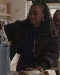 Power Book II Ghost S04 Diana Tejada Black Crop Puffer Jacket