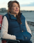 Phoebe Lancaster Sullivan’s Crossing S02 Blue Puffer Vest
