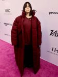 Billie Eilish Variety Hitmakers Brunch Maroon Puffer Coat