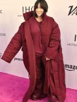 Billie Eilish Variety Hitmakers Brunch Maroon Puffer Coat